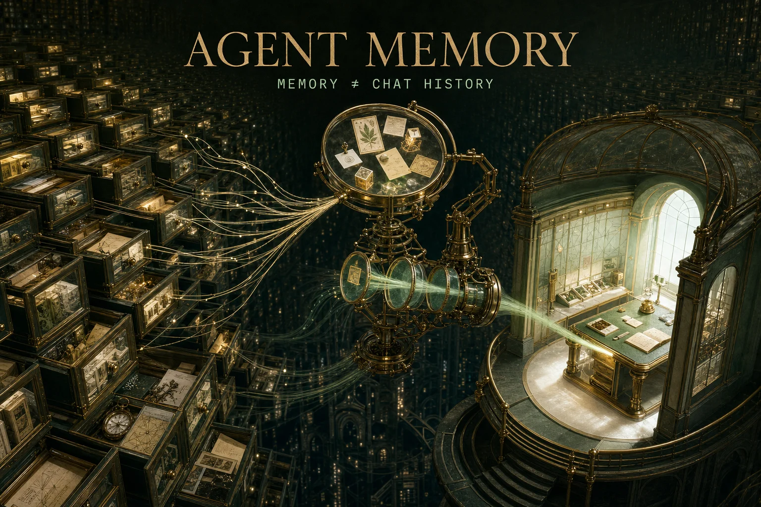 거대한 기억 보관소에서 일부 정보만 골라 현재 작업 공간으로 보내는 Agent memory 시스템